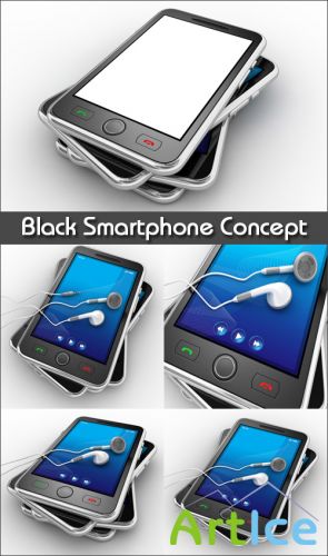 Black Smartphone Concept - Stock Photos