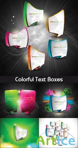 Colorful Text Boxes - Stock Vectors