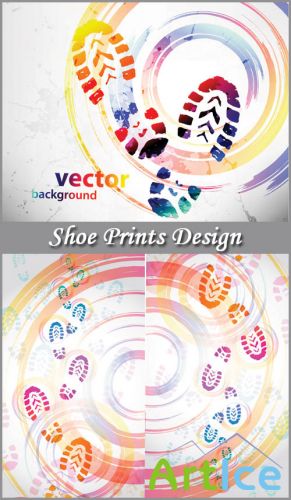 Shoe Prints Design - Stock Vectors