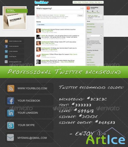 Professional Elegant Twitter Background - GraphicRiver