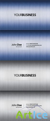 Blue and silver exclusive business cards
