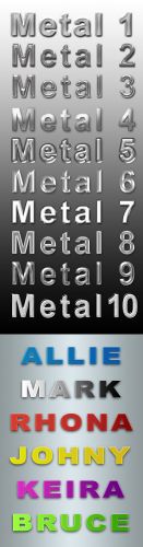 Metal and joyful unique text styles - GraphicRiver