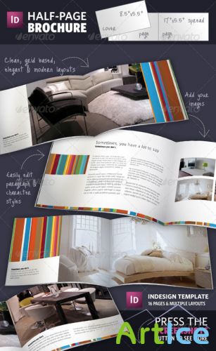 Half Page Brochure InDesign Template  GraphicRiver