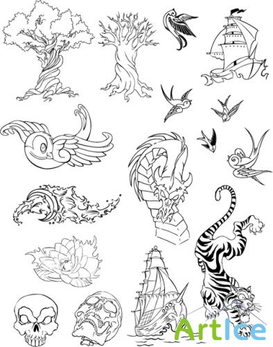 Free Tattoo Vector Set by Ben