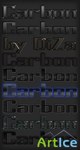 Carbon Text Styles for Photoshop