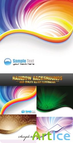 Stock Vector - Rainbow Backgrounds 02 |   02