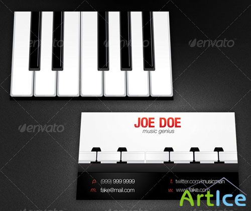 Piano Card  GraphicRiver