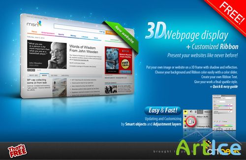 3D Web page Display by artbees