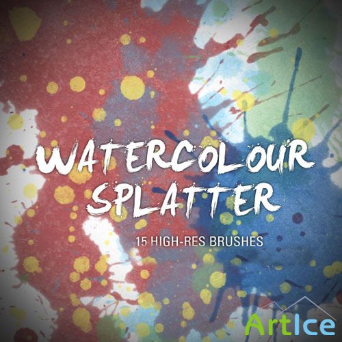 Watercolour Splatter Brushes for Photoshop