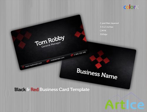 Black & Red Business Card