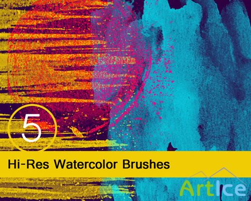 Hi-Res Watercolor Brushes for Photoshop