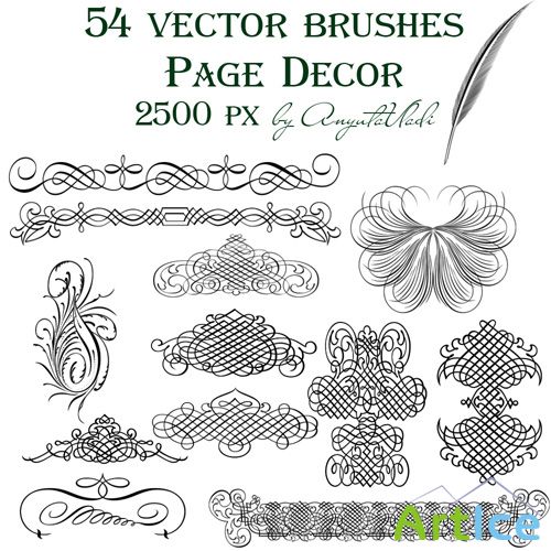 vector brushes Page Decor
