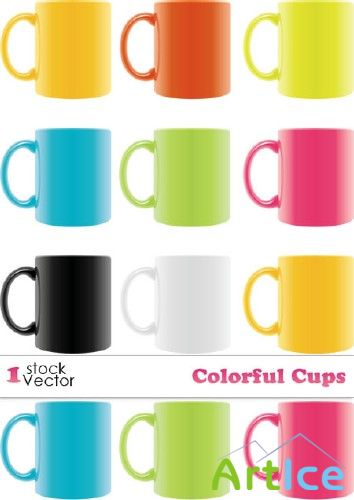 Colorful Cups Vector |   