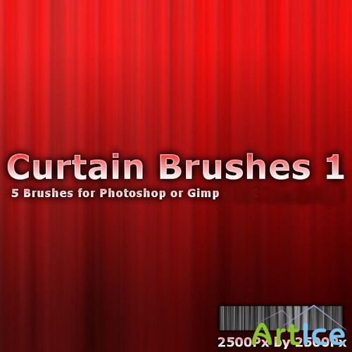 Curtains 1 Brush Pack for Photoshop or Gimp