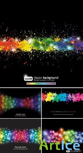 Rainbow Backgrounds Vector 2 |   2 