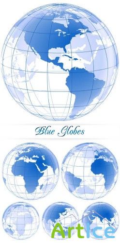 Vectors Blue Globes |  , 