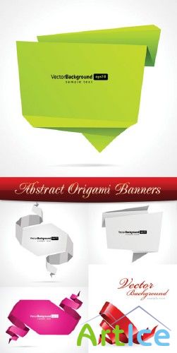 Abstract Origami Banners |   