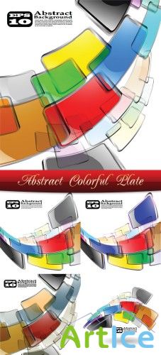 Abstract colorful plate |   