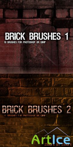Brick Brush Pack for Photoshop or Gimp (Part 1-2)