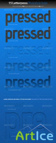 Letterpress Photoshop Styles  GraphicRiver