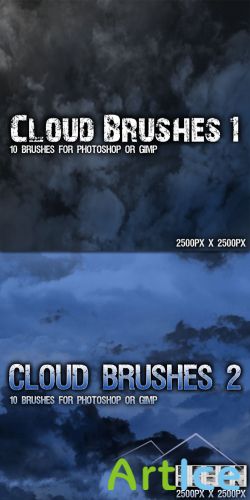 Clouds Brushes Pack for Photoshop or Gimp