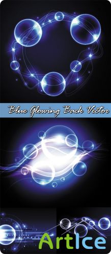 Blue Glowing Back Vector