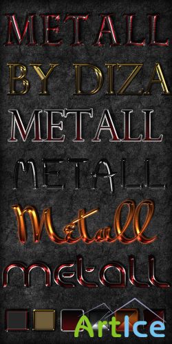Color Metal Styles for Photoshop
