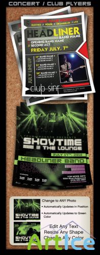 Concert club flyers