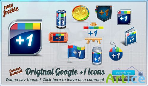 Google +1 original free icons