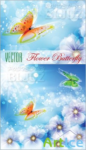 Vector Flower Butterfly