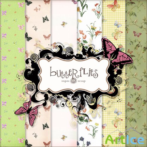 Textures - Butterflies Backgrounds #1