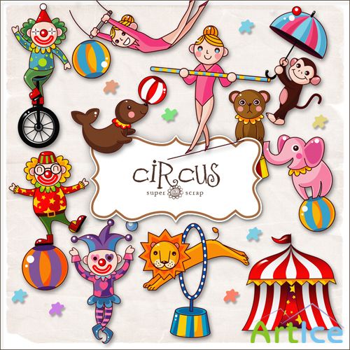 Scrap-kit - Circus Illustrations