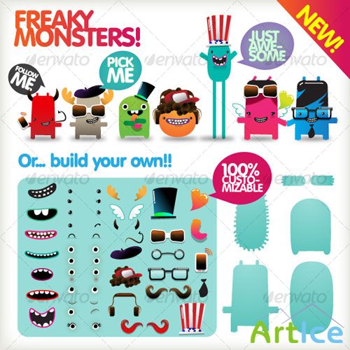 Freaky Monsters!! - GraphicRiver