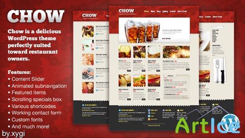 MojoThemes - Chow Delicious WordPress Restaurant Theme RECODED TO HTML - FULL RIP