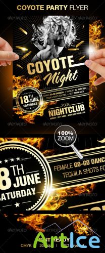 Coyote Night Party Flyer - GraphicRiver