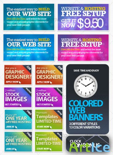 Colored Web Banners - GraphicRiver