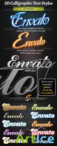 3D Calligraphic Text Styles - GraphicRiver