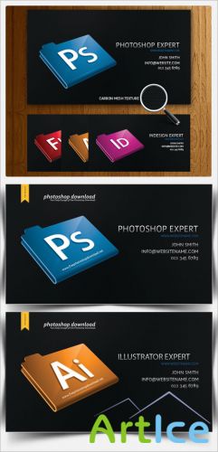 PSD Template - Black Designer Business Card