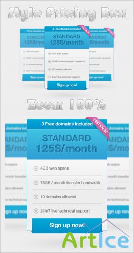 PSD Template - Style pricing box