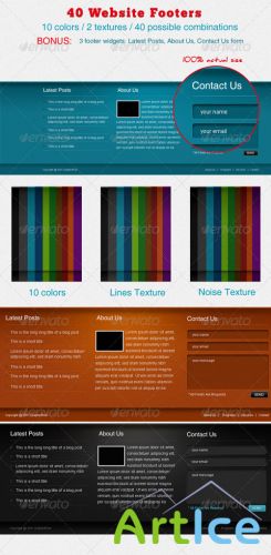 40 Website Footers - GraphicRiver