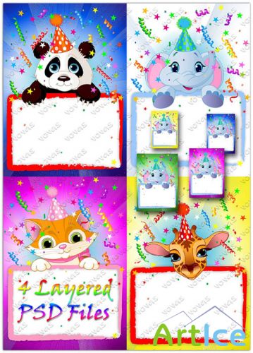 Layered Baby celebrations cards