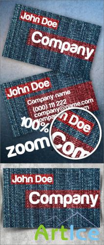 PSD Template - Jeans Business Card