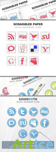 Scrambledpaper & Smooooth Social Icons