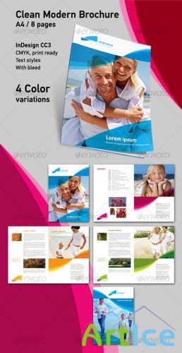 Clean Modern Brochure A4 8 Pages - GraphicRiver