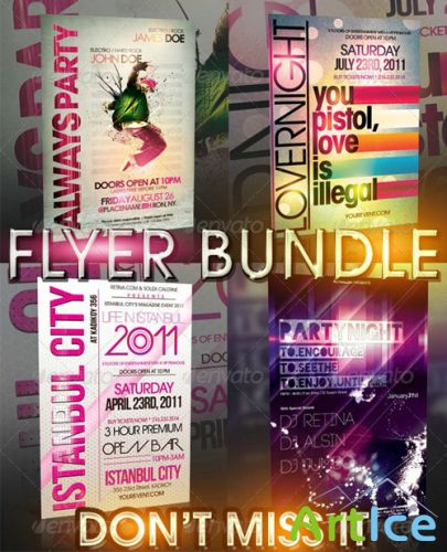GraphicRiver - TYPOGRAPHY FLYER BUNDLE - 4 IN 1