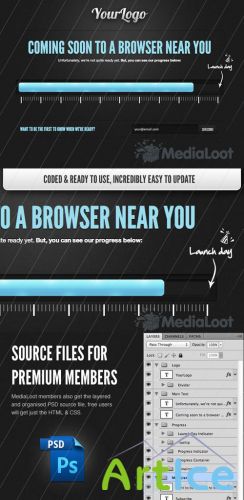 MediaLoot HTML5 Coming Soon Template