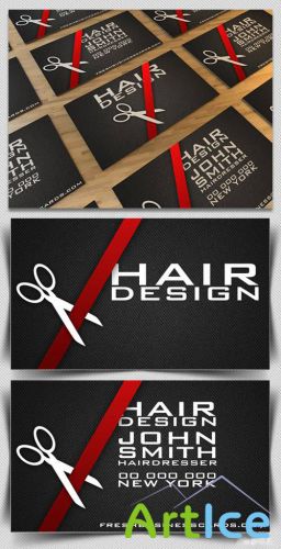 Business Card Template for Hairdresser