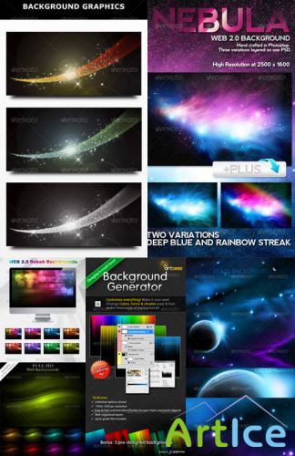 GraphicRiver Colorful Abstract Backgrounds Pack 4