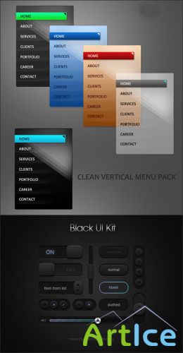 PSD Template - Web Elements - Menu & UI Kit