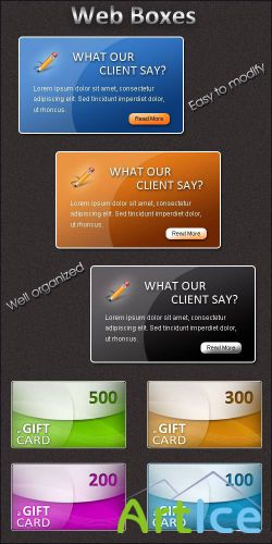 Web Boxes PSD Template